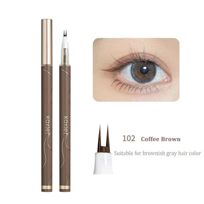 Double Forked Tip Lower Eyelash Pen Natural Ultra-Thin Liquid Eyeliner Waterproof Eyelash Brow Eyeliner Pencil Makeup Tools