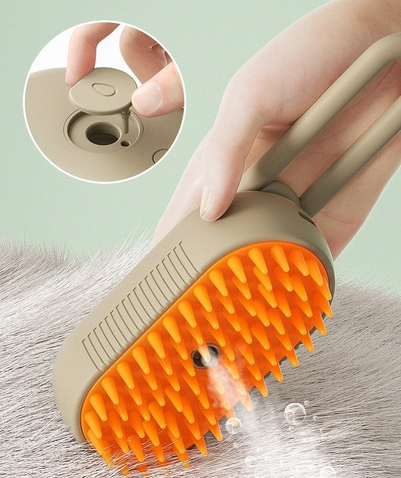 Electric Pet Grooming Comb 3 in 1 - Steam Pet Brush USB - Perfect Pet Care. 