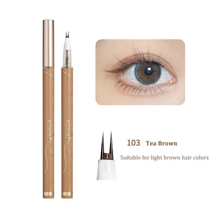 Double Forked Tip Lower Eyelash Pen Natural Ultra-Thin Liquid Eyeliner Waterproof Eyelash Brow Eyeliner Pencil Makeup Tools