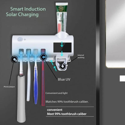 High Quality Portable UV Toothbrush Sanitizer Smart USB Rechargeable with Travel Case Disinfection