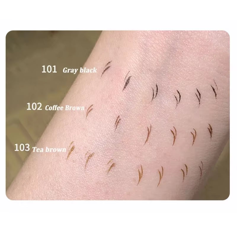 Double Forked Tip Lower Eyelash Pen Natural Ultra-Thin Liquid Eyeliner Waterproof Eyelash Brow Eyeliner Pencil Makeup Tools